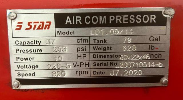 Aukcja sprzedaży 2020 Othr Air Compressor, vin: L2007105145, numer aukcji: 69446265