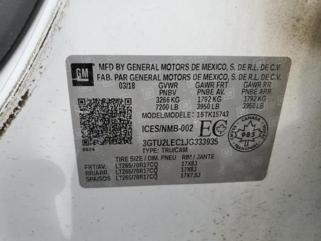 67652425 :رقم المزاد ، 3GTU2LEC1JG333935 vin ، 2018 Gmc Sierra K15 مزاد بيع