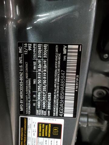68222475 :رقم المزاد ، 4JGDA5HB5HA885847 vin ، 2017 Mercedes-benz Gle مزاد بيع