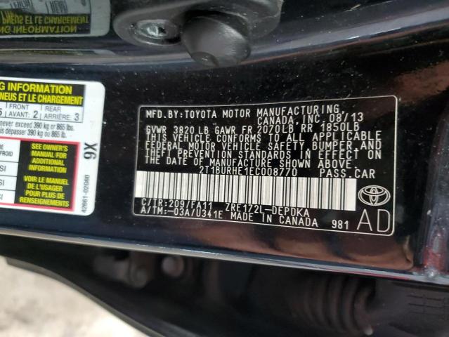 Aukcja sprzedaży 2014 Toyota Corolla L, vin: 2T1BURHE1EC008770, numer aukcji: 67019495