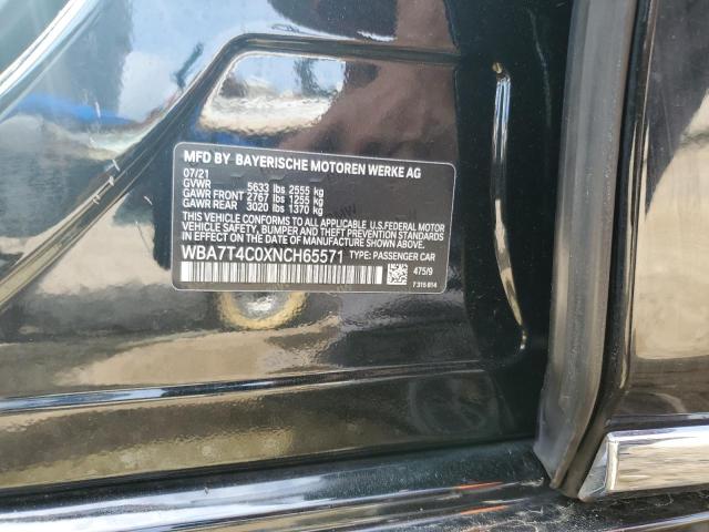 70451075 :رقم المزاد ، WBA7T4C0XNCH65571 vin ، 2022 Bmw 740 مزاد بيع