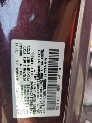 Aukcja sprzedaży 2011 Honda Odyssey, vin: 5FNRL5H67BB088117, numer aukcji: 66341855
