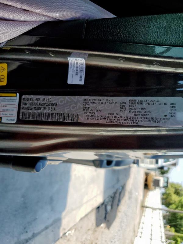 2023 Jeep Gladiator მანქანა იყიდება აუქციონზე, vin: 1C6HJTAG2PL523503, აუქციონის ნომერი: 69607365