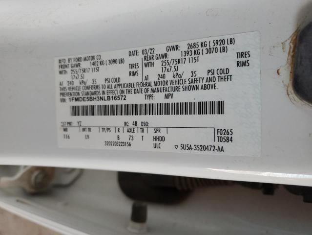 2022 Ford Bronco Base მანქანა იყიდება აუქციონზე, vin: 1FMDE5BH3NLB16572, აუქციონის ნომერი: 69788555
