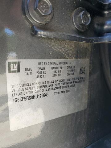 69923715 :رقم المزاد ، 1G6KF5RS8HU179646 vin ، 2017 Cadillac Ct6 Premium Luxury مزاد بيع