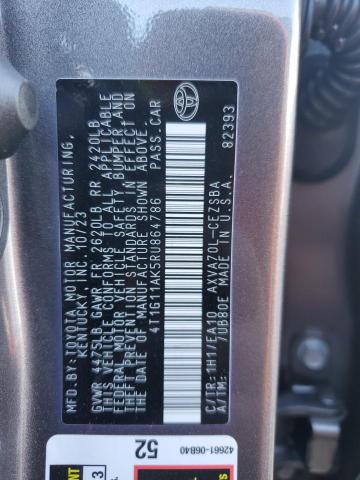 Продажа на аукционе авто 2024 Toyota Camry Se N, vin: 4T1G11AK5RU864786, номер лота: 68582355