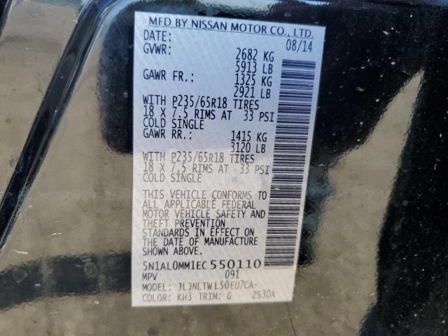 67715385 :رقم المزاد ، 5N1AL0MM1EC550110 vin ، 2014 Infiniti Qx60 مزاد بيع