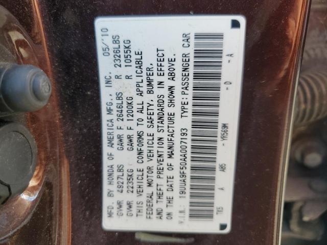 70284145 :رقم المزاد ، 19UUA9F50AA007193 vin ، 2010 Acura Tl مزاد بيع