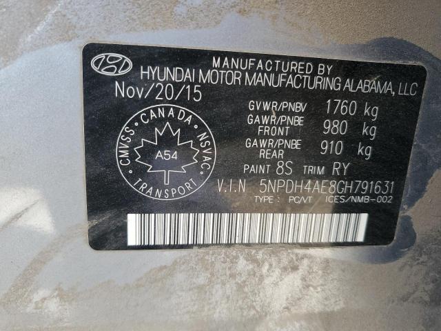 Aukcja sprzedaży 2016 Hyundai Elantra Se, vin: 5NPDH4AE8GH791631, numer aukcji: 69247525