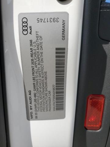 2024 Audi A5 Premium მანქანა იყიდება აუქციონზე, vin: WAUFACF55RA019577, აუქციონის ნომერი: 70511395