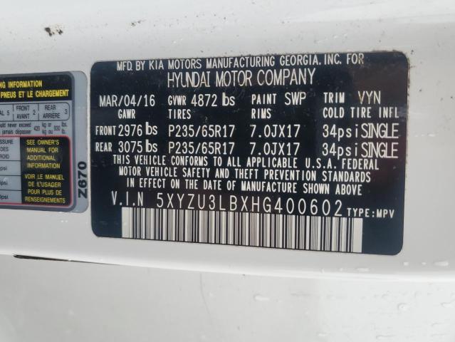 Продаж на аукціоні авто 2017 Hyundai Santa Fe Sport, vin: 5XYZU3LBXHG400602, номер лоту: 66861615