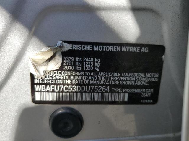 2013 Bmw 535 მანქანა იყიდება აუქციონზე, vin: WBAFU7C53DDU75264, აუქციონის ნომერი: 70741895