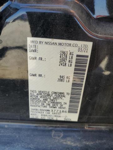 2021 Nissan Altima მანქანა იყიდება აუქციონზე, vin: 1N4BL4DVXMN377186, აუქციონის ნომერი: 69645985
