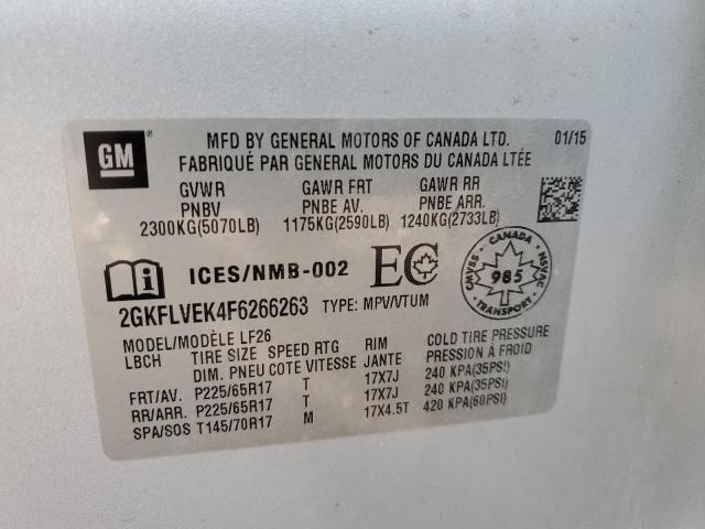 66912665 :رقم المزاد ، 2GKFLVEK4F6266263 vin ، 2015 Gmc Terrain مزاد بيع