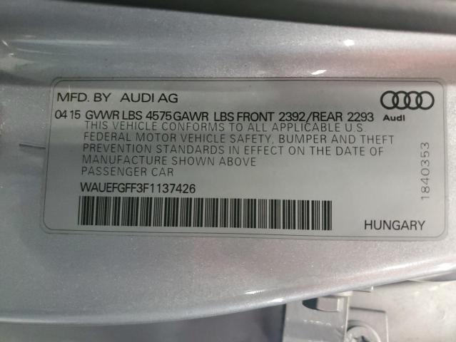 68714205 :رقم المزاد ، WAUEFGFF3F1137426 vin ، 2015 Audi A3 Premium مزاد بيع