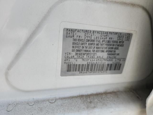 2017 Nissan Sentra მანქანა იყიდება აუქციონზე, vin: 3N1AB7AP3HY371371, აუქციონის ნომერი: 65775475
