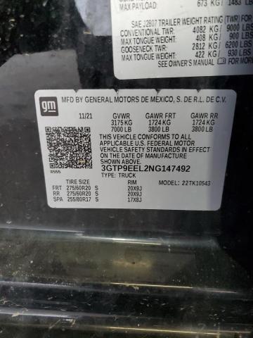 Продажа на аукционе авто 2022 Gmc Sierra Limited, vin: 3GTP9EEL2NG147492, номер лота: 67206515