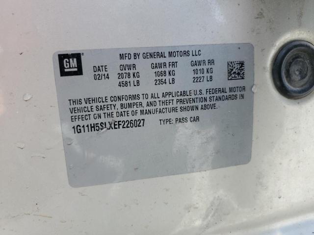 2014 Chevrolet Malibu მანქანა იყიდება აუქციონზე, vin: 1G11H5SLXEF226027, აუქციონის ნომერი: 68121395