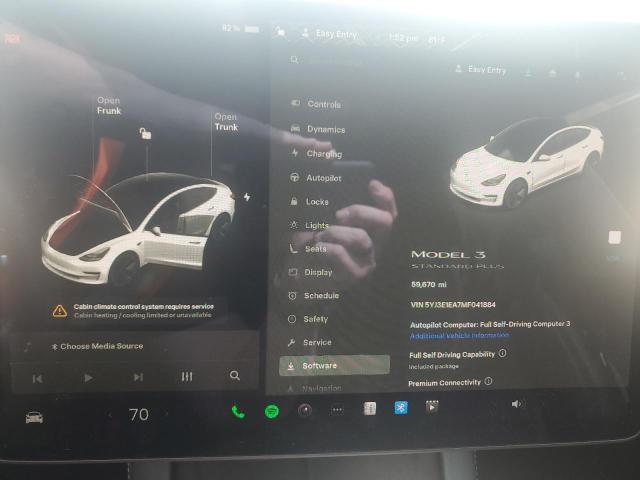 2021 Tesla Model 3 მანქანა იყიდება აუქციონზე, vin: 5YJ3E1EA7MF041884, აუქციონის ნომერი: 64558635