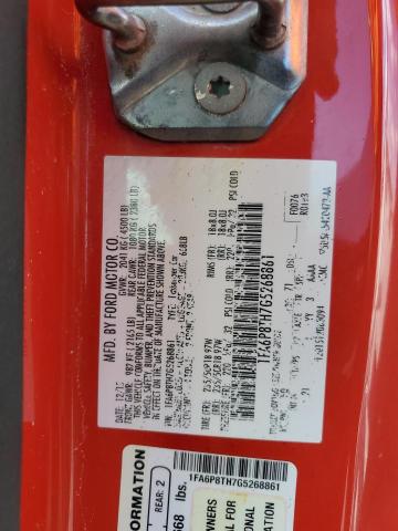2016 Ford Mustang მანქანა იყიდება აუქციონზე, vin: 1FA6P8TH7G5268861, აუქციონის ნომერი: 70697895