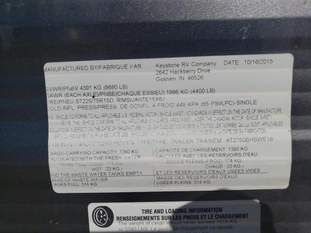 Продажа на аукционе авто 2016 Kyrv Aspen Trai, vin: 4YDT27525GY921374, номер лота: 68215155