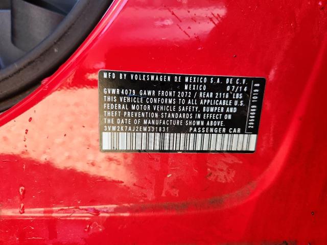 Aukcja sprzedaży 2014 Volkswagen Jetta, vin: 3VW2K7AJ2EM331831, numer aukcji: 70332815