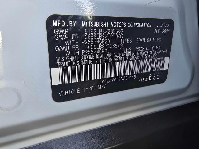 Продаж на аукціоні авто 2022 Mits Outlander Sel, vin: JA4J4VA81NZ091481, номер лоту: 70308955