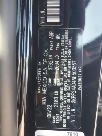 Продаж на аукціоні авто 2022 Kia Forte, vin: 3KPF24AD4NE503557, номер лоту: 68026775