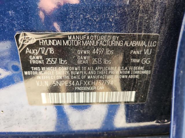 65475545 :رقم المزاد ، 5NPE34AFXKH732794 vin ، 2019 Hyundai Sonata Lim مزاد بيع