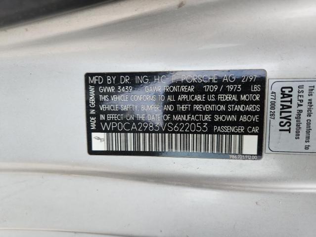 1997 Porsche Boxster მანქანა იყიდება აუქციონზე, vin: WP0CA2983VS622053, აუქციონის ნომერი: 70346355
