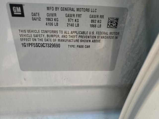 68032205 :رقم المزاد ، 1G1PF5SC9C7329690 vin ، 2012 Chevrolet Cruze Lt مزاد بيع