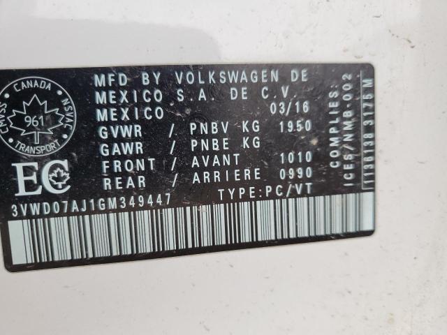 Продажа на аукционе авто 2016 Volkswagen Jetta, vin: 3VWD07AJ1GM349447, номер лота: 66342725