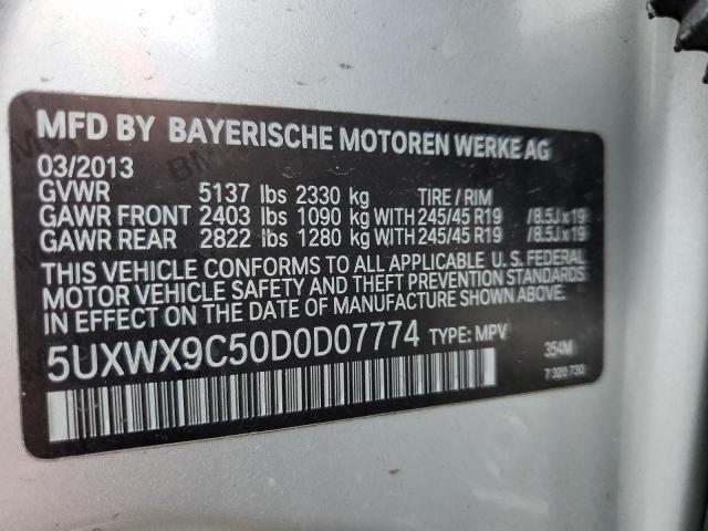 Продаж на аукціоні авто 2013 Bmw X3 Xdrive2, vin: 5UXWX9C50D0D07774, номер лоту: 70361135