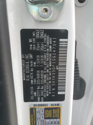 2025 Kia Sportage მანქანა იყიდება აუქციონზე, vin: 5XYK33DF1SG247041, აუქციონის ნომერი: 70265065