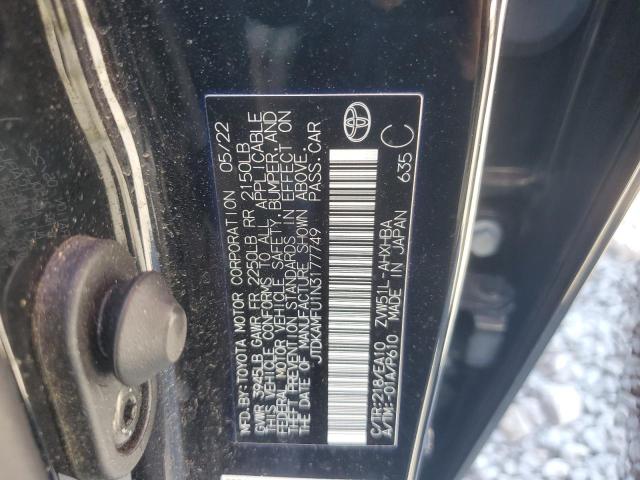 Aukcja sprzedaży 2022 Toyota Prius, vin: JTDKAMFU1N3177749, numer aukcji: 69263955