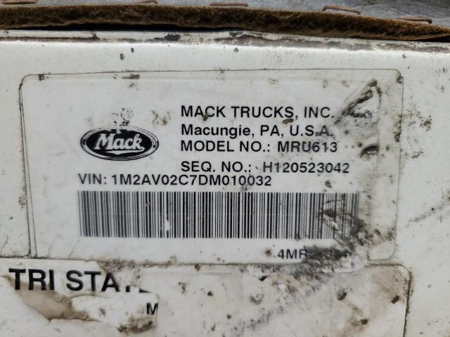 2008 Mack 600 Mru600 მანქანა იყიდება აუქციონზე, vin: 1M2AV02C98M002262, აუქციონის ნომერი: 67930015