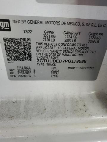 Продажа на аукционе авто 2023 Gmc Sierra, vin: 3GTUUDED7PG179586, номер лота: 69197305