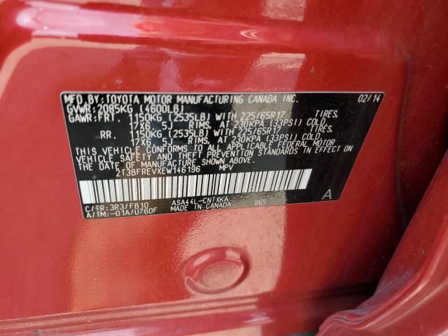 Aukcja sprzedaży 2014 Toyota Rav4 Le, vin: 2T3BFREVXEW146196, numer aukcji: 67271595