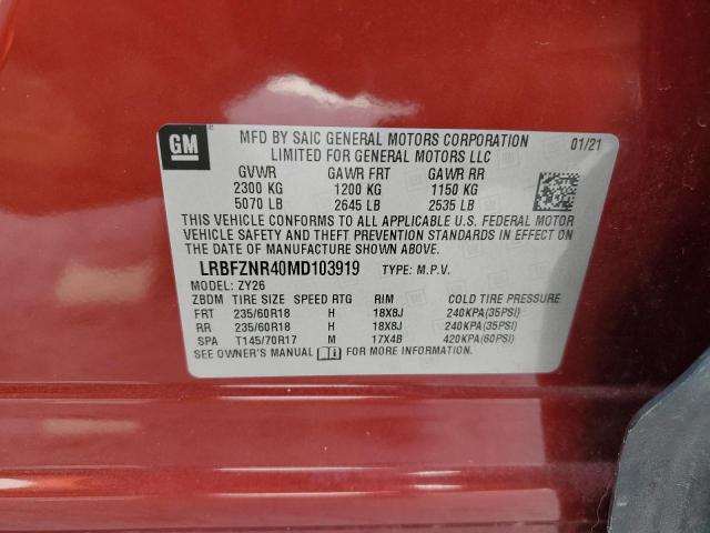 69147355 :رقم المزاد ، LRBFZNR40MD103919 vin ، 2021 Buick Envision E مزاد بيع
