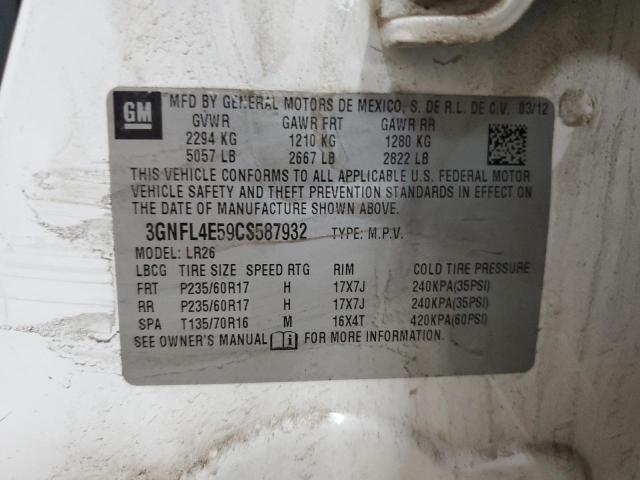Aukcja sprzedaży 2012 Chevrolet Captiva Sp, vin: 3GNFL4E59CS587932, numer aukcji: 67715085