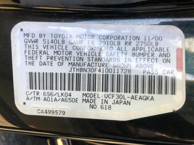 Продажа на аукционе авто 2001 Lexus Ls 430, vin: JTHBN30F410011728, номер лота: 68561855