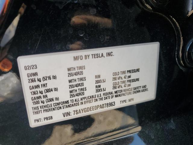 Aukcja sprzedaży 2023 Tesla Model Y, vin: 7SAYGDEE0PA078963, numer aukcji: 67402395