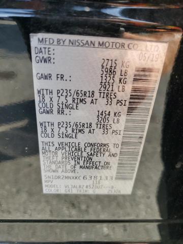Aukcja sprzedaży 2019 Nissan Pathfinder, vin: 5N1DR2MNXKC638133, numer aukcji: 68971195