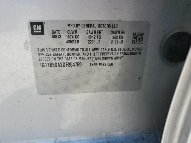 Продажа на аукционе авто 2013 Chevrolet Malibu, vin: 1G11B5SA2DF354759, номер лота: 70142155