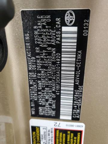 Aukcja sprzedaży 2010 Toyota Camry Base, vin: 4T1BF3EK6AU014820, numer aukcji: 68737975
