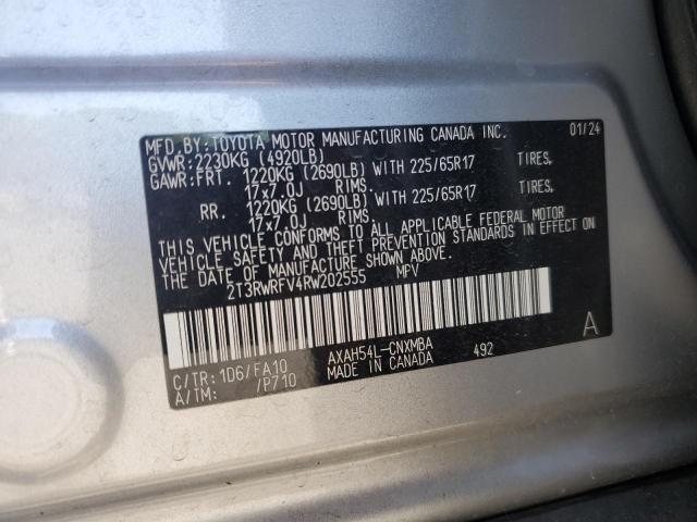 Продажа на аукционе авто 2024 Toyota Rav4 Xle, vin: 2T3RWRFV4RW202555, номер лота: 69675075