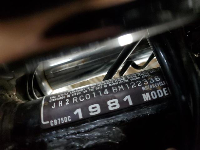 65701005 :رقم المزاد ، JH2RC0114BM122336 vin ، 1981 Honda Cb750 C مزاد بيع