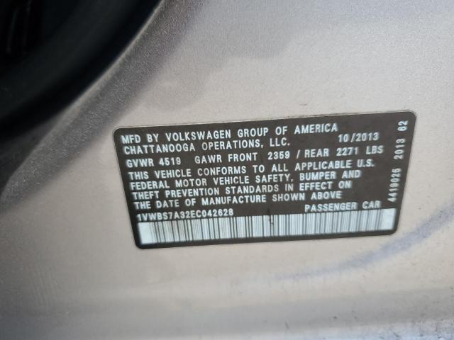 Aukcja sprzedaży 2014 Volk Passat Se, vin: 1VWBS7A32EC042628, numer aukcji: 69723905