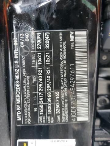 71038865 :رقم المزاد ، 4JGDF7DE4EA297611 vin ، 2014 Mercedes-benz Gl 550 4ma مزاد بيع