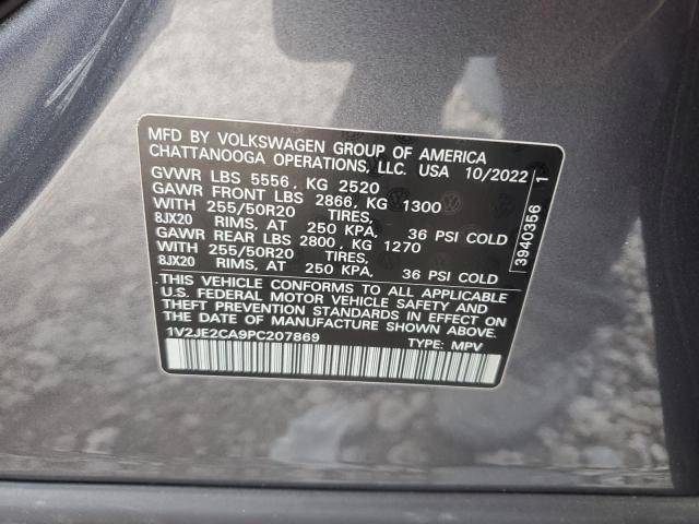 70999105 :رقم المزاد ، 1V2JE2CA9PC207869 vin ، 2023 Volkswagen Atlas Cross Sport مزاد بيع
